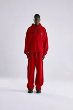 SP5DER VVS TRACKSUIT RED Pose