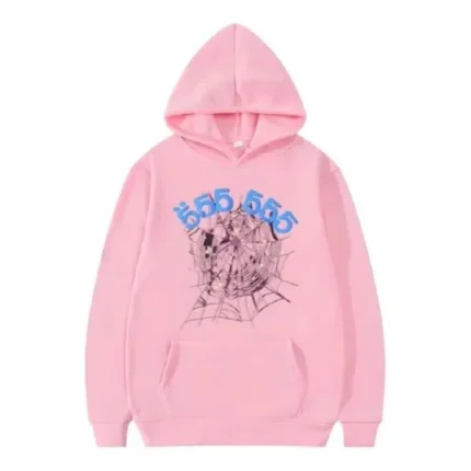 Sp5der 555555 Pink Hoodie
