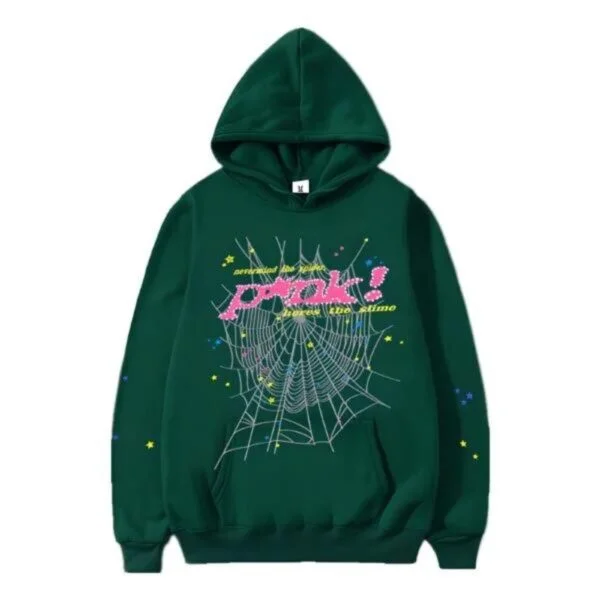 Sp5der 555555Young Thug Green HOODIE Sp5der 555555Young Thug Green HOODIE