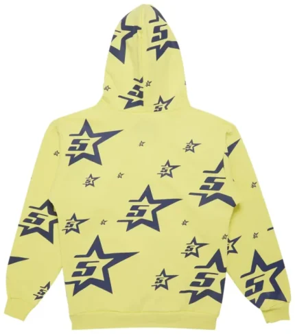 Sp5der 5Star Yellow Hoodie Back in