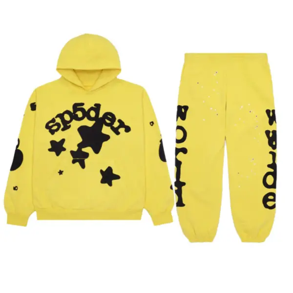 Sp5der Beluga Gold Tracksuit Sp5der Beluga Gold Tracksuit