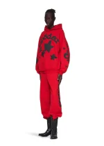 Sp5der Beluga Hoodie Red Pose
