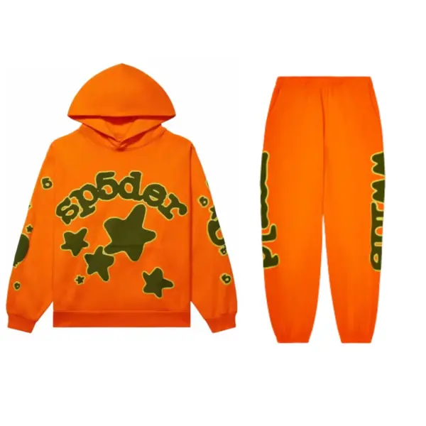 Sp5der Beluga Orange Tracksuit Sp5der Beluga Orange Tracksuit