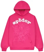 Sp5der Legacy Hoodie Pink White