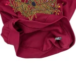 Sp5der Logo Hoodie Maroon West