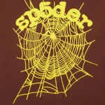 Sp5der OG Web Brown Tee Zoom in