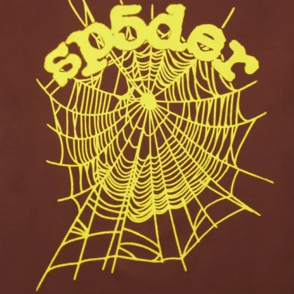 Sp5der OG Web Brown Tee Zoom in