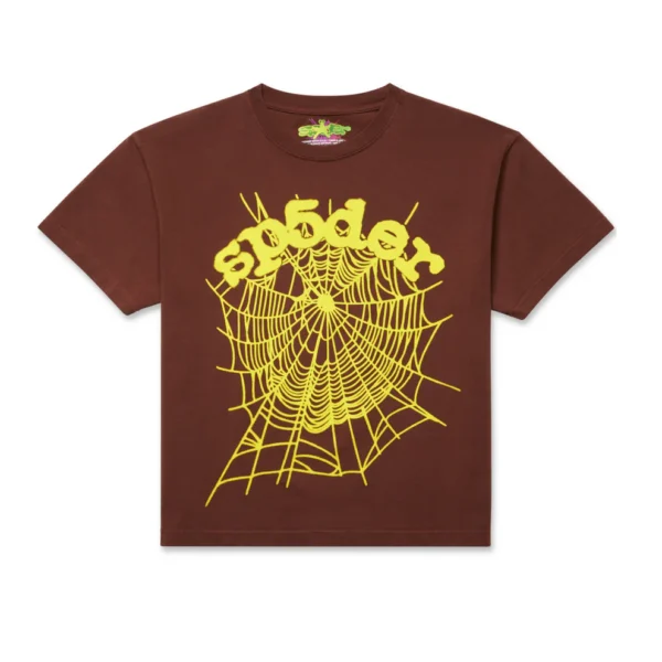 Sp5der OG Web Brown Tee Sp5der OG Web Brown Tee