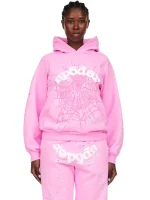 Sp5der OG Web Pink Hoodie Womens