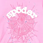 Sp5der OG Web Pink Hoodie Zoom in