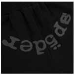 Sp5der OG Web V2 Phantom Sweatshort Black Zoom in