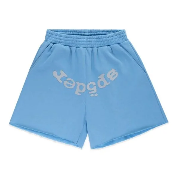 Sp5der OG Web V2 Sweat short Dusty Blue Sp5der OG Web V2 Sweat short Dusty Blue