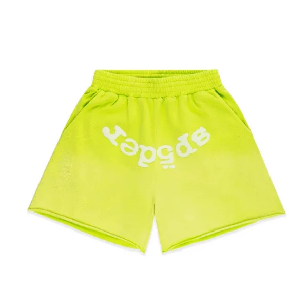 Sp5der OG Web V2 Sweatshort Acid Green Sp5der OG Web V2 Sweatshort Acid Green