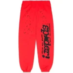 Sp5der PINK V2 Sweatpant Red Back in