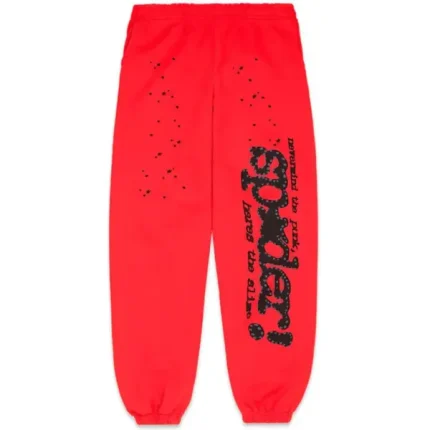 Sp5der PINK V2 Sweatpant Red Back in