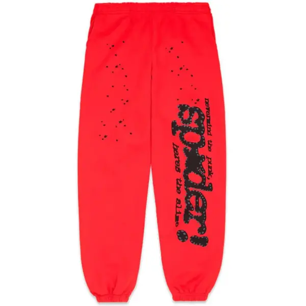Sp5der PINK V2 Sweatpant Red Back in Sp5der PINK V2 Sweatpant Red Back in