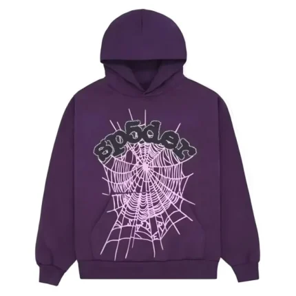 Sp5der Purple Web Hoodie