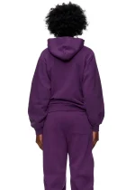 Sp5der Purple Web Hoodie Back Pose