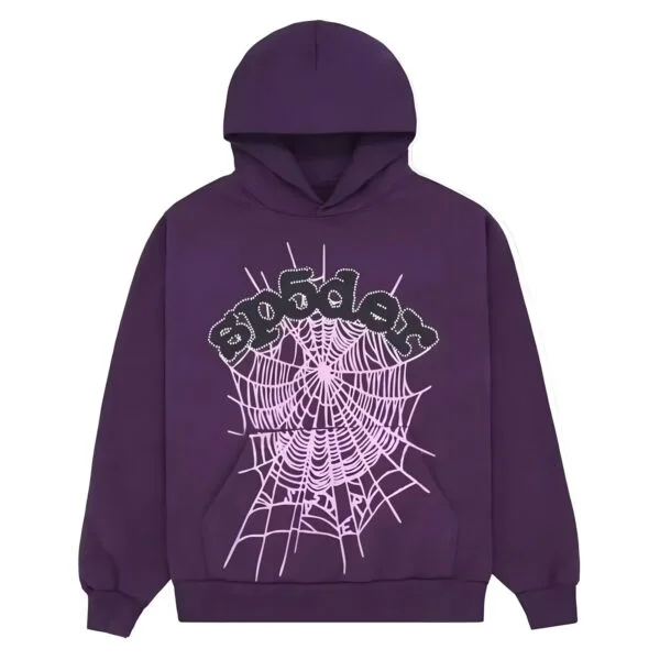 Sp5der Purple Web Hoodie Sp5der Purple Web Hoodie