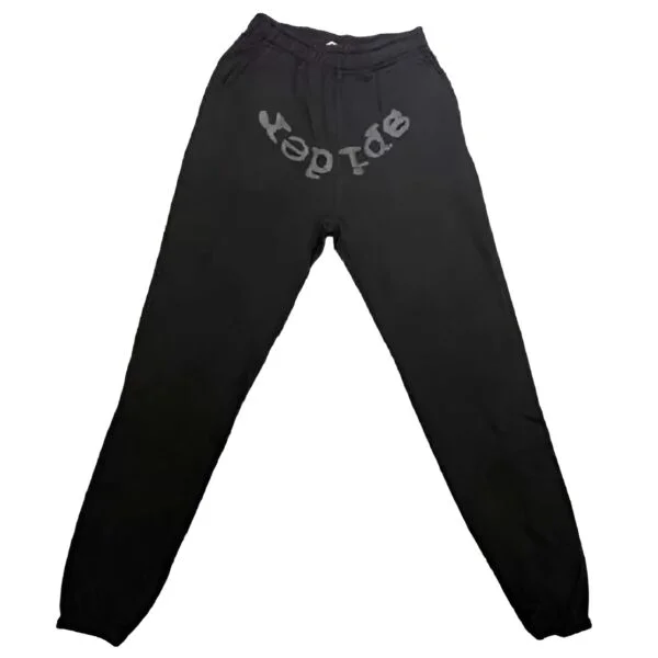 Sp5der Reverse Logo Sweatpant Black Sp5der Reverse Logo Sweatpant Black