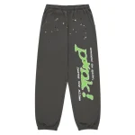 Sp5der Star Logo Sweatpants Charcoal Green