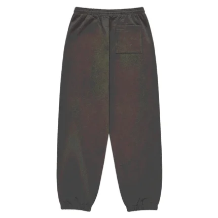 Sp5der Star Logo Sweatpants Charcoal Green Back in