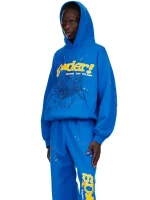 Sp5der TC Blue Tracksuit Pose