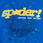 Sp5der TC Hoodie Blue Zoom in