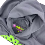 Sp5der Wait Web Hoodie Slate Grey Hood
