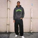 Sp5der Wait Web Hoodie Slate Grey Style