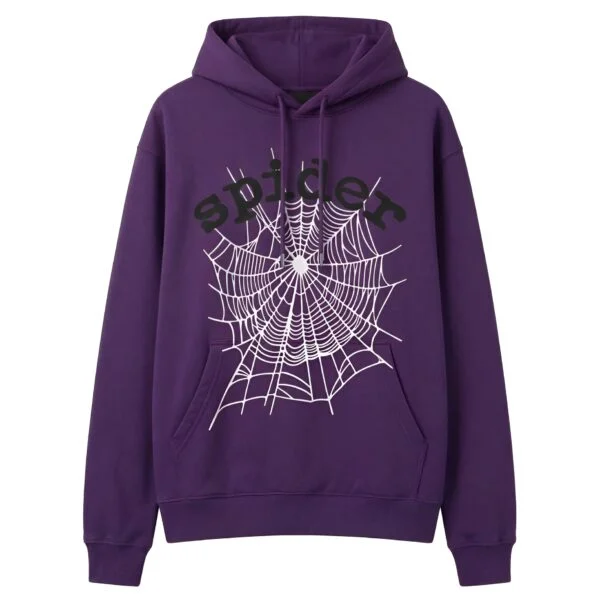 Sp5der Web Graphic Hoodie Purple Sp5der Web Graphic Hoodie Purple