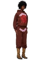 Sp5der Web Hoodie Brown Pose