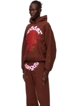 Sp5der Web Hoodie Brown Side