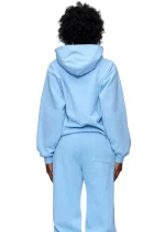 Sp5der Web Hoodie Sky Blue Back in Pose