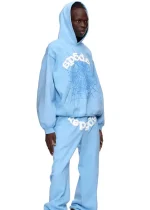 Sp5der Web Tracksuit pose