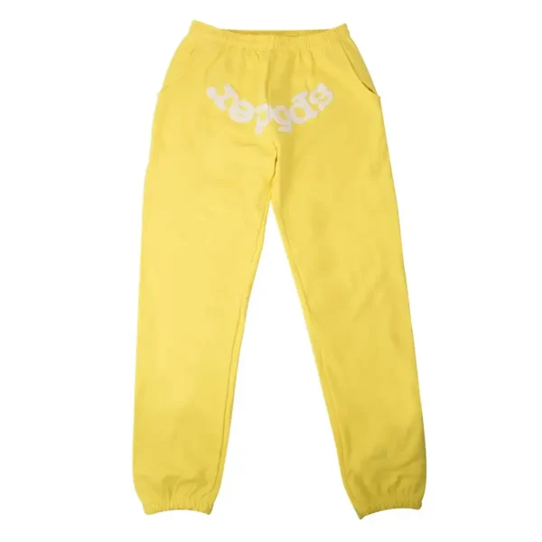 SP5DER Logo Print Sweatpants Yellow SP5DER Logo Print Sweatpants Yellow