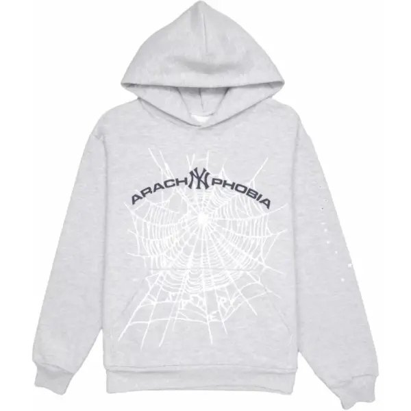 Sp5der Arach NY Phobia Hoodie Ash Grey Sp5der Arach NY Phobia Hoodie Ash Grey