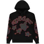 Sp5der Beluga Outline Black Hoodie