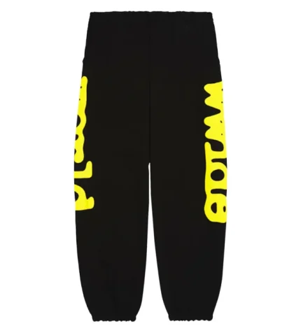 Sp5der Beluga Sweatpants Black-Yellow
