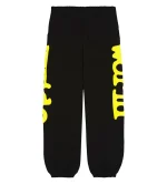 Sp5der Beluga Sweatpants Black-Yellow back in