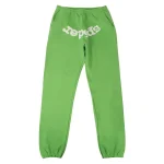 Sp5der Logo Print Sweatpants Green