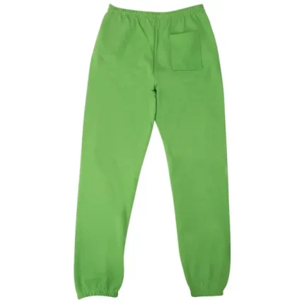 Sp5der Logo Print Sweatpants Green Back in