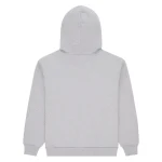 Sp5der Logo Sleeve Zip Hoodie Grey Red Back in