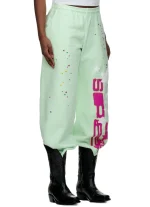 Sp5der SP5 Mint Sweatpants Mint Left Pose