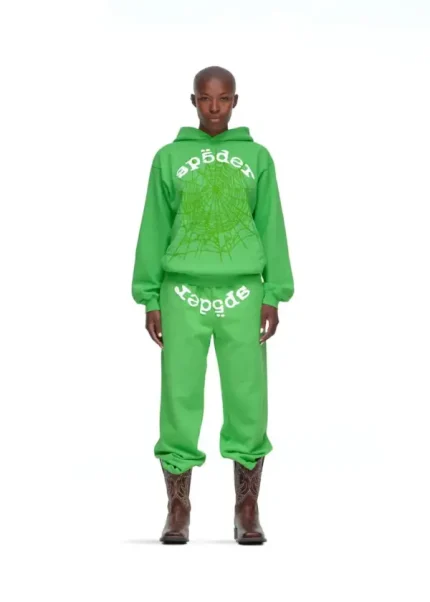 Sp5der Web Tracksuit Slime Green Style